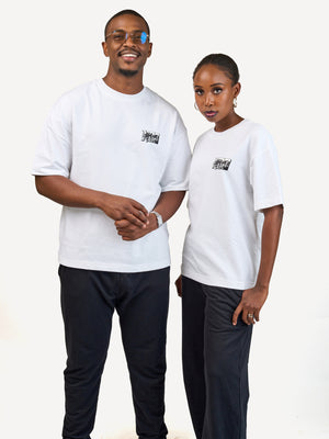 Kali Oversize Ts: White with Street View
