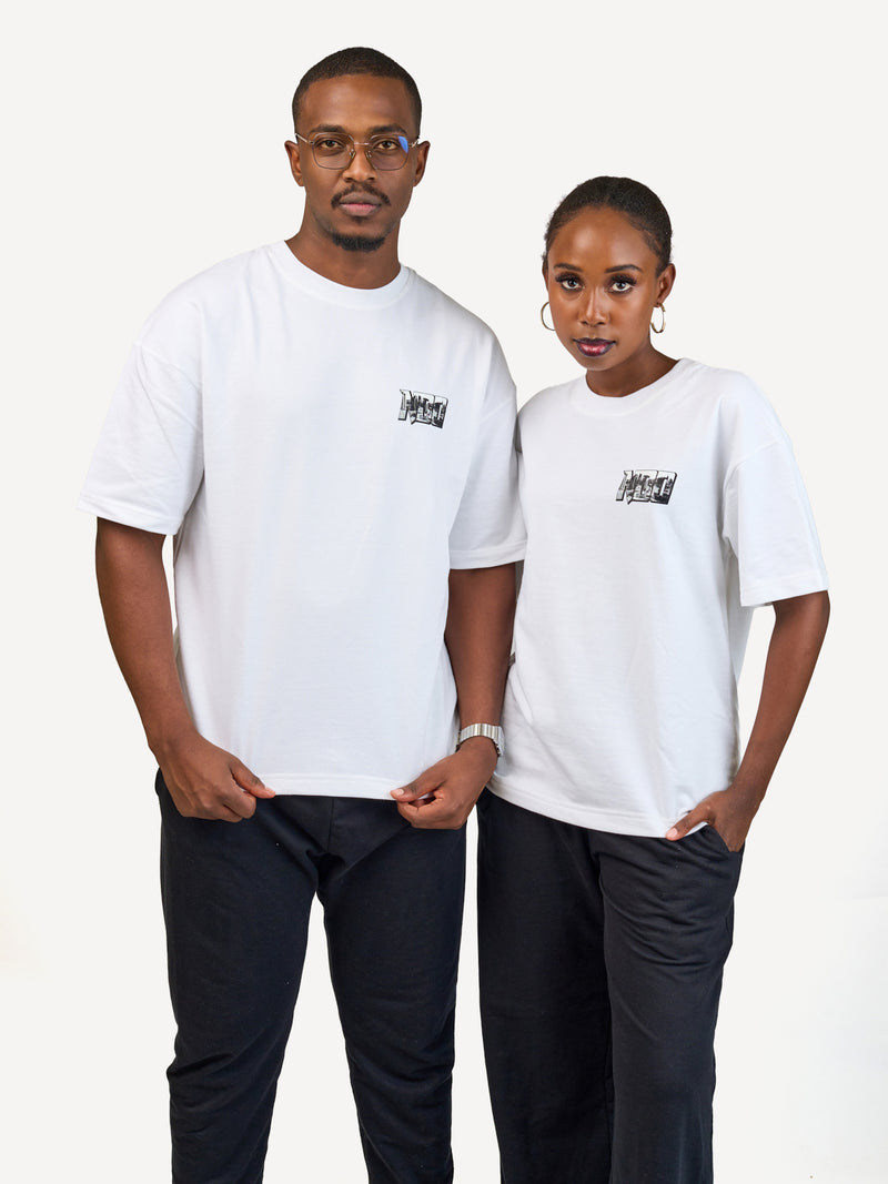 Kali Oversize Ts: White with Street View