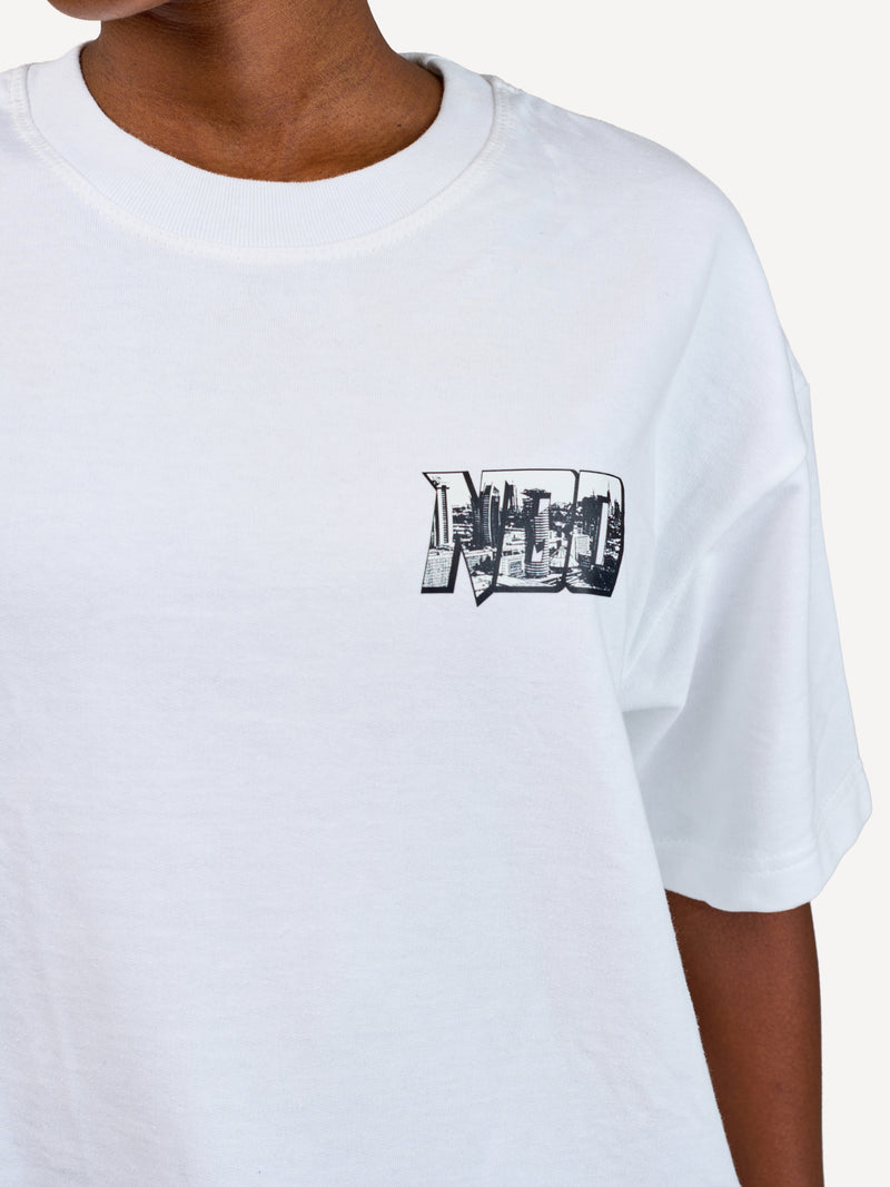 Kali Oversize Ts: White with Street View