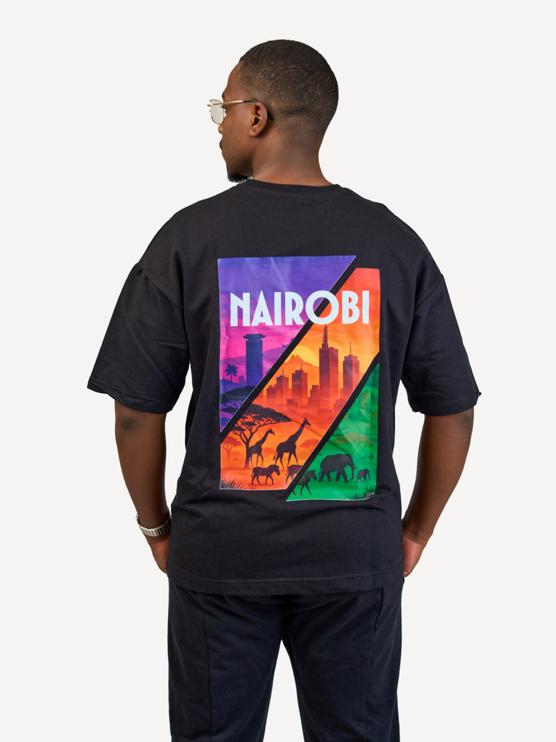 Kali Oversize Ts: Black with Tri Color NBO