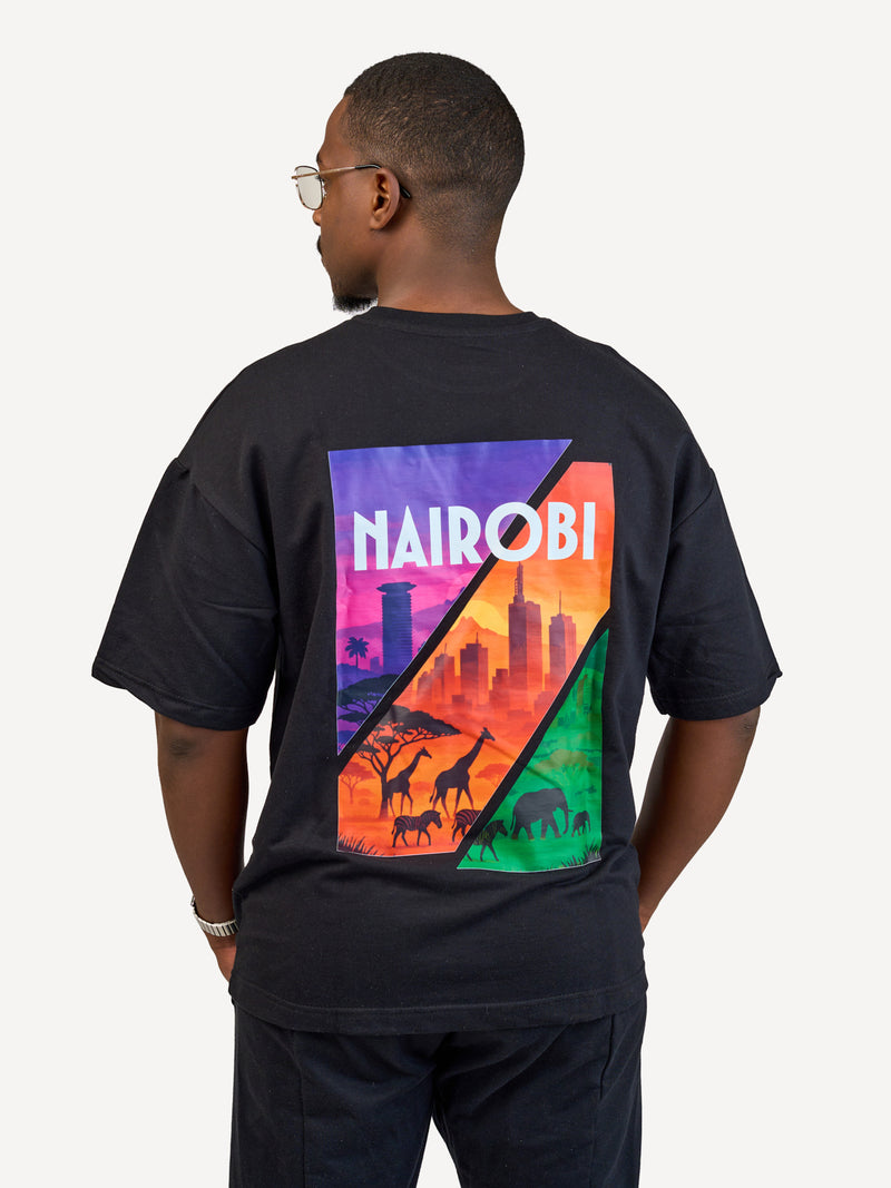 Kali Oversize Ts: Black with Tri Color NBO