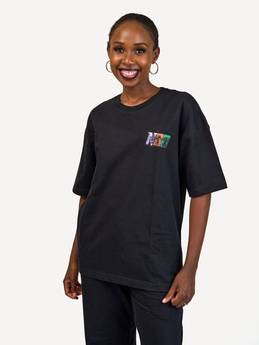 Kali Oversize Ts: Black with Tri Color NBO