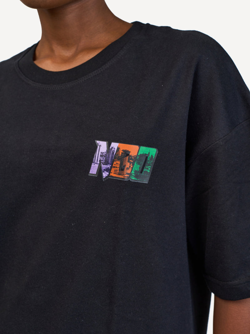 Kali Oversize Ts: Black with Tri Color NBO