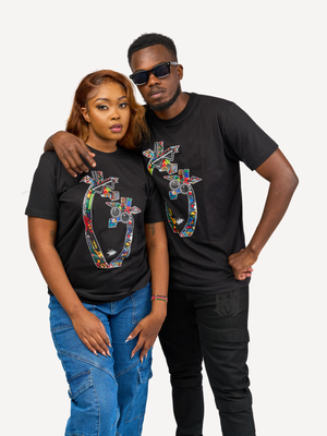 Kali Graphic Ts: Black with Twiga