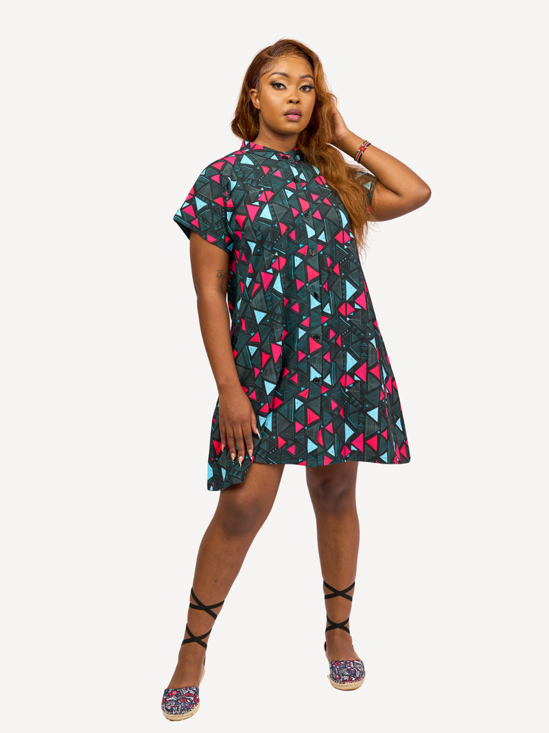 Kali Ladies: Shirt Dress - Aztec Print