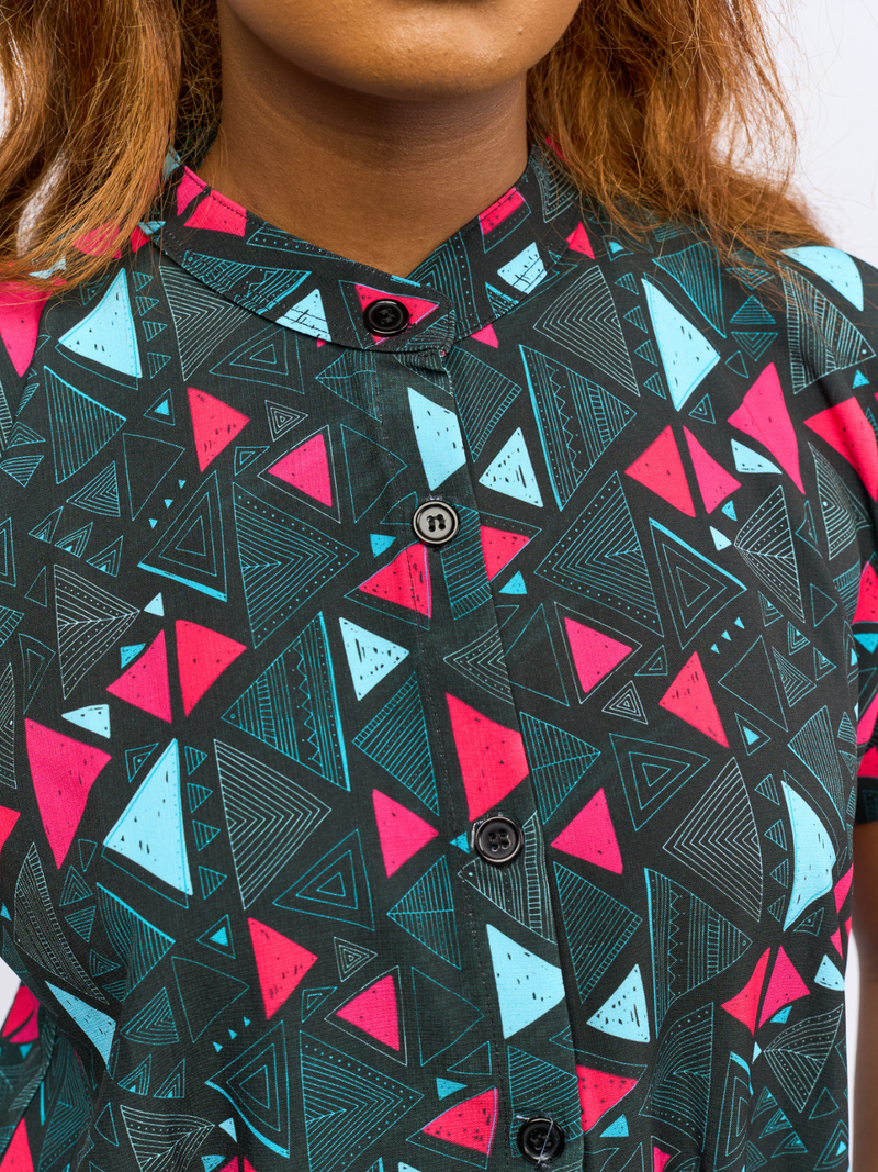 Kali Ladies: Shirt Dress - Aztec Print