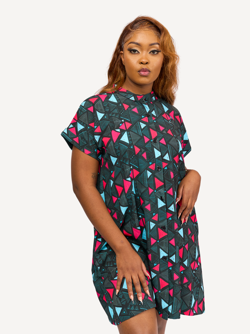 Kali Ladies: Shirt Dress - Aztec Print