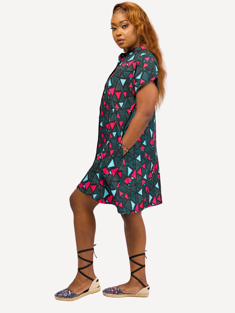 Kali Ladies: Shirt Dress - Aztec Print