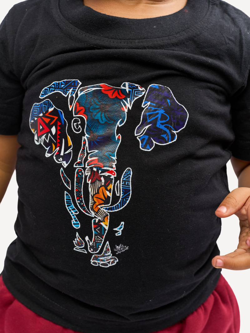Kali Kids Ts: Black with Tembo 2