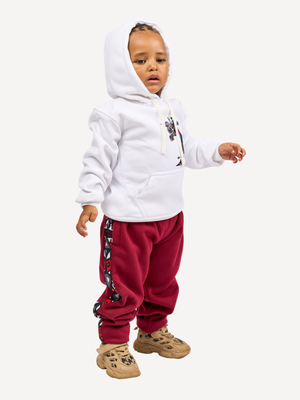 Kali Kids Graphic Hoodies: White with Twiga