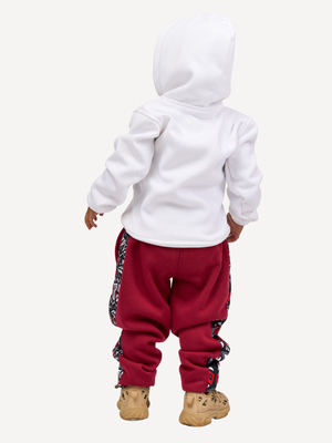 Kali Kids Graphic Hoodies: White with Twiga