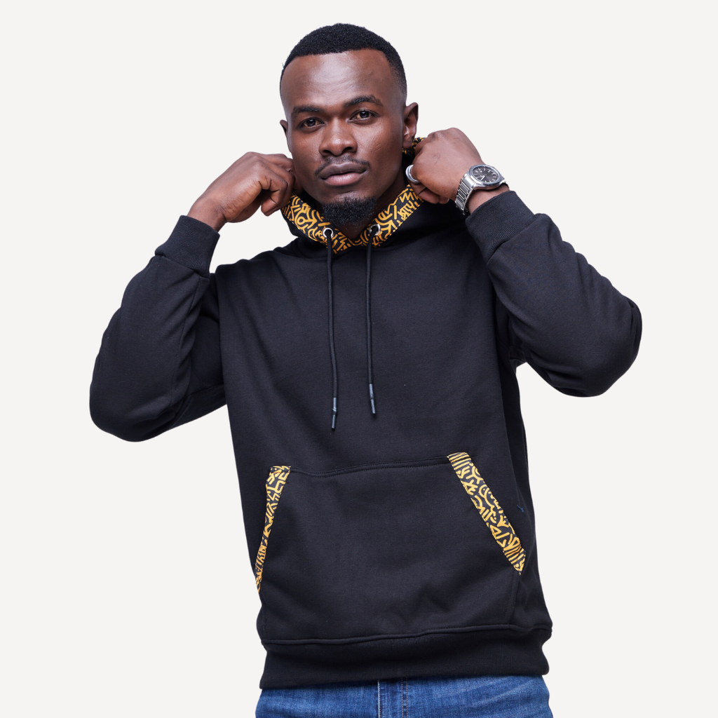 Kali Hoodies: Black with Gold KK Print