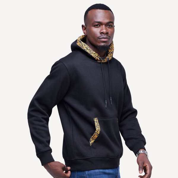 Kali Hoodies: Black with Gold KK Print
