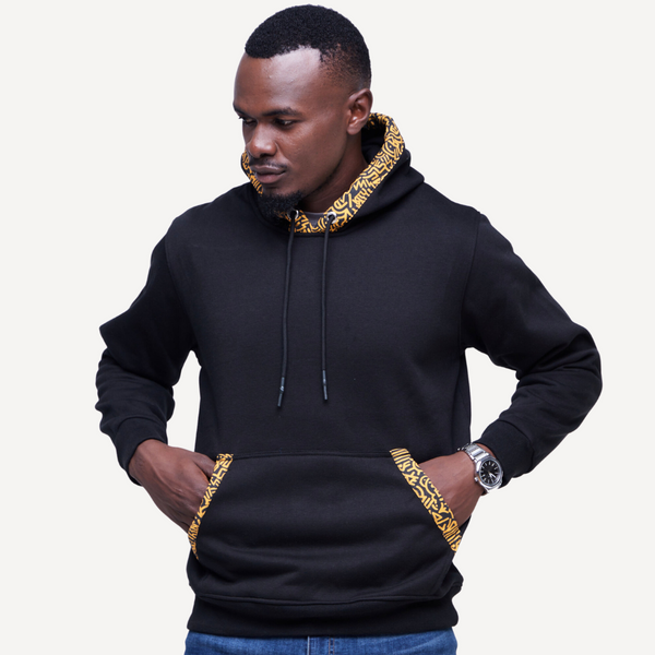Kali Hoodies: Black with Gold KK Print