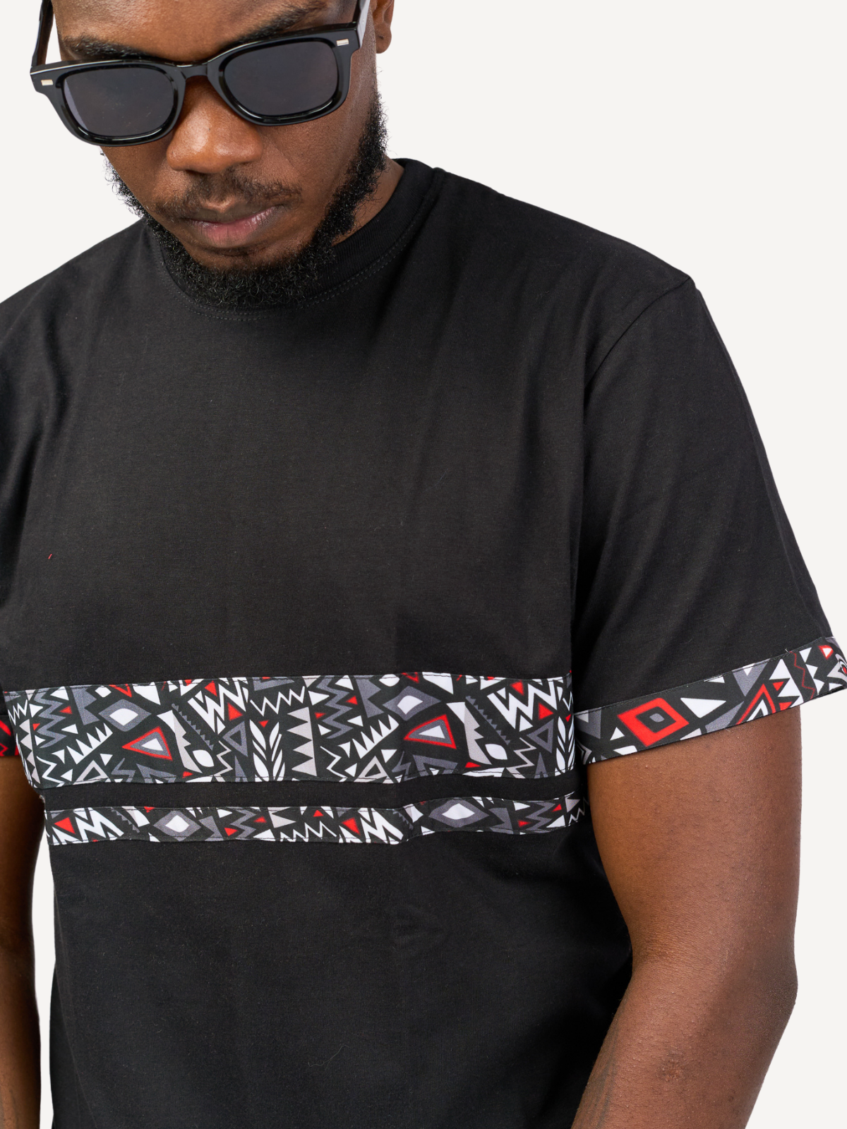 Kali Premium Ts: Black with Red & Grey KK 2 Strip