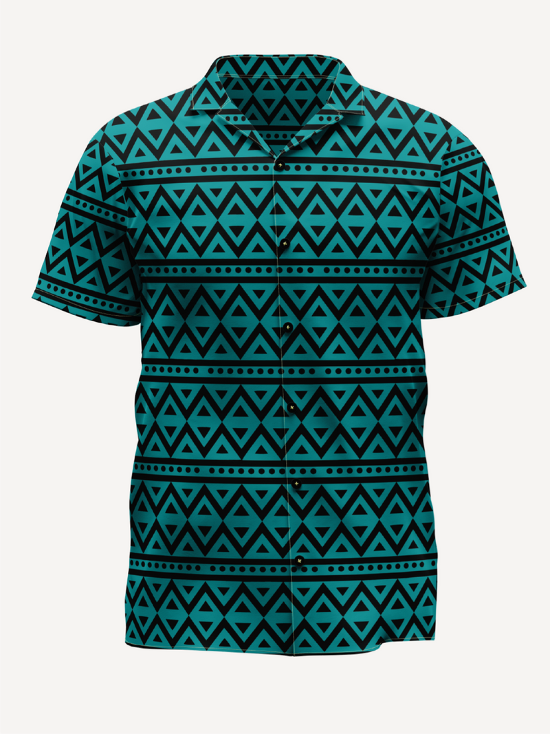 KaliShirts: Teal & Black Tribal Print