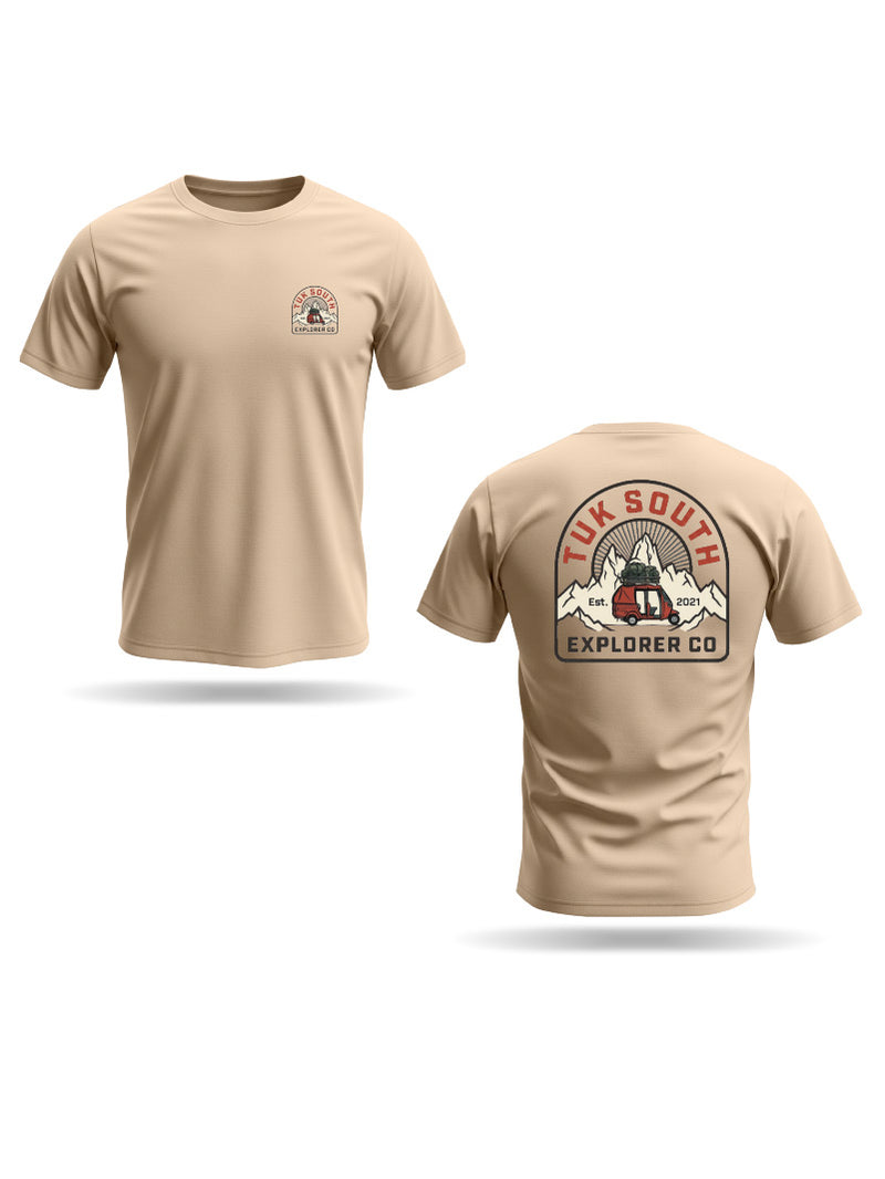 Kali Graphic Ts: Beige with The Explorer Edition
