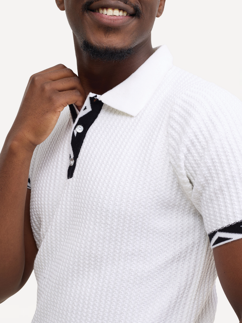 Kali KnitWear Polos: Black & White