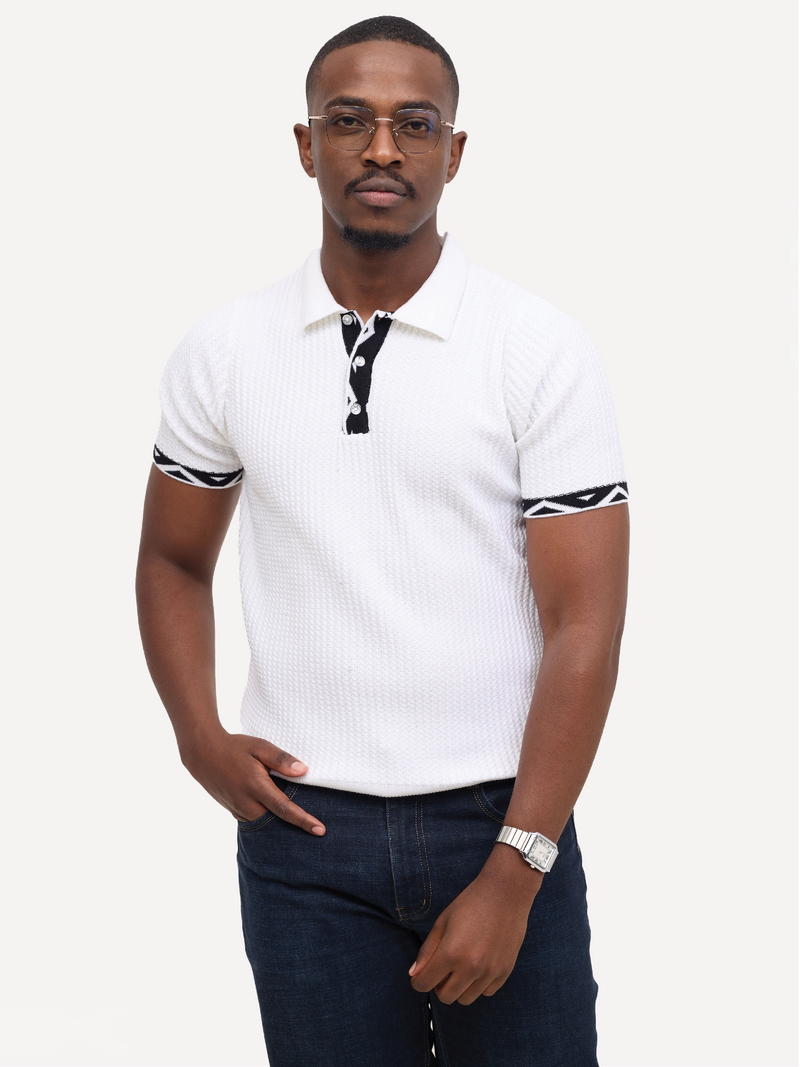 Kali KnitWear Polos: Black & White