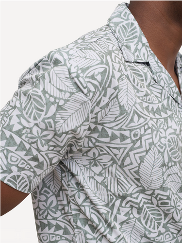 KaliShirts: Green Palm Print