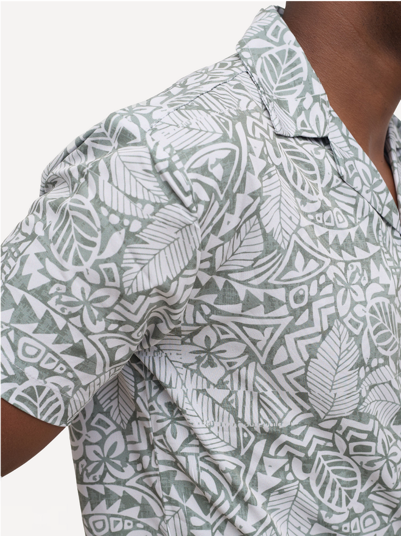 KaliShirts: Green Palm Print