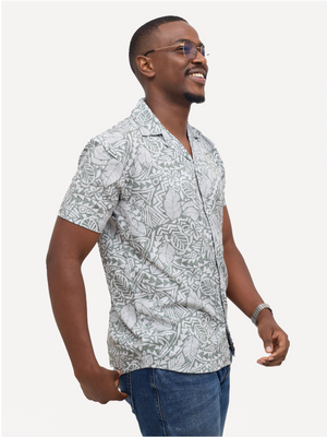 KaliShirts: Green Palm Print