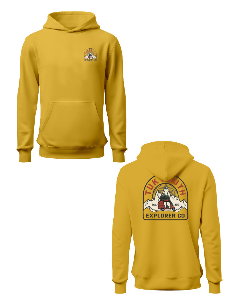 Kali Graphic Hoodies: Yellow with The Explorer Division