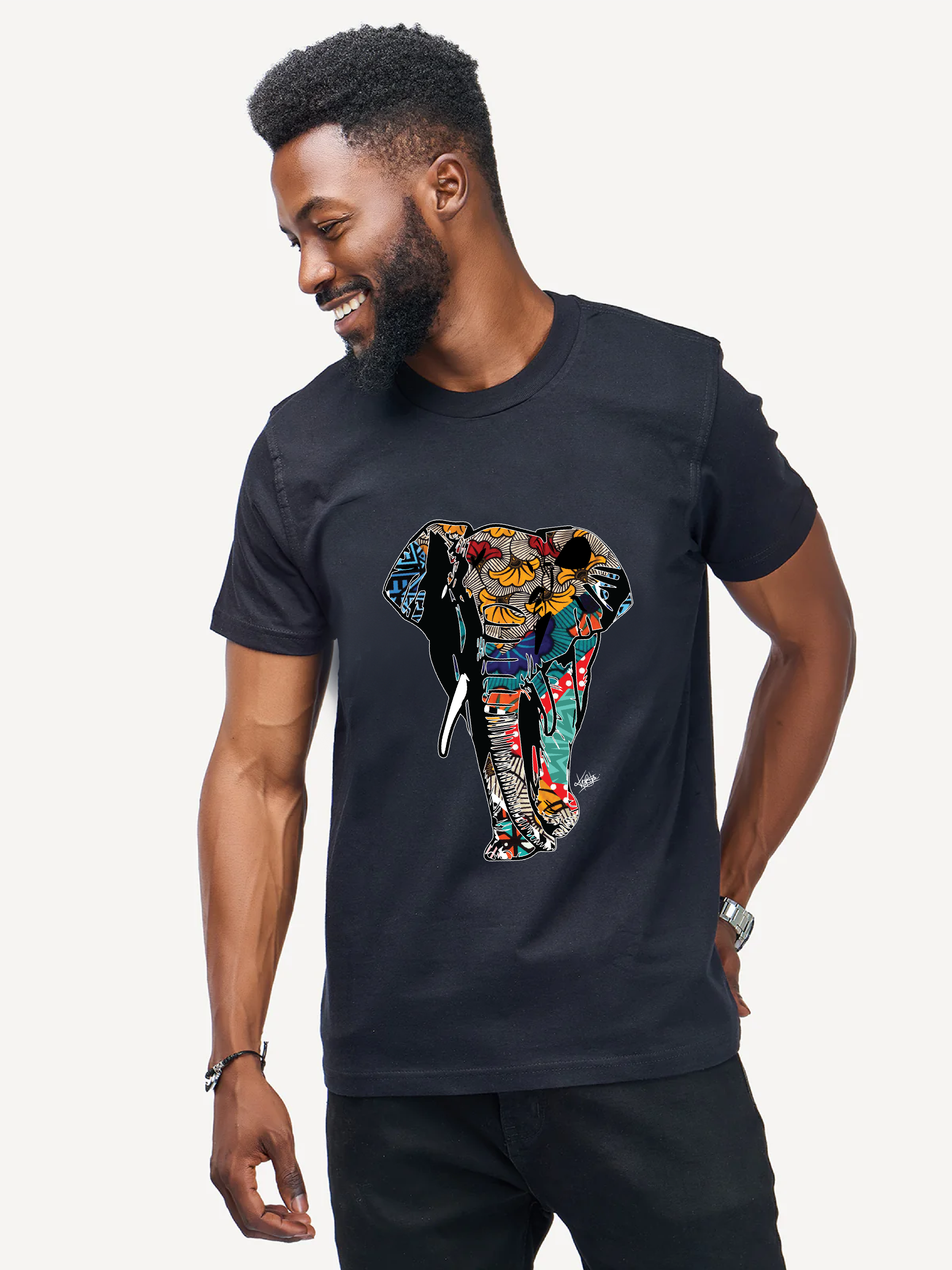 Kali Graphic Ts: Black with Tembo 3