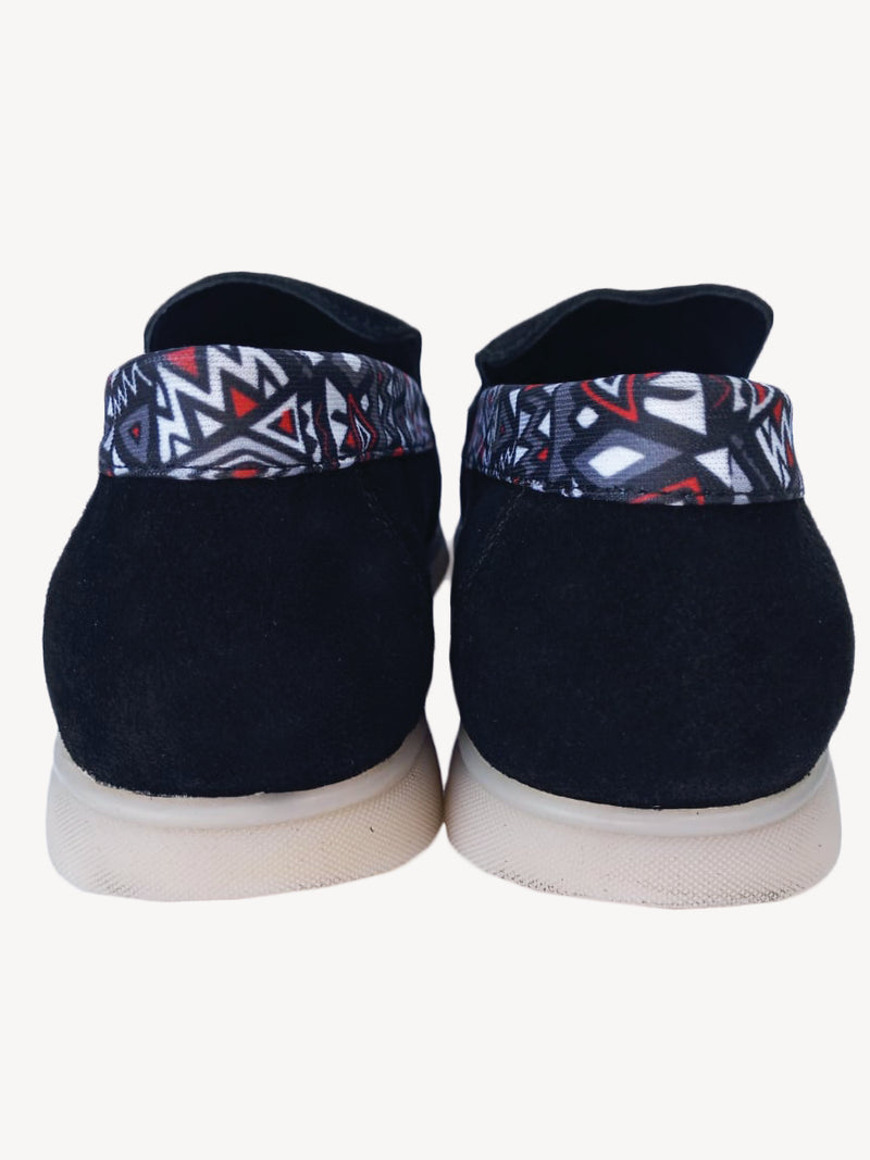 Loafers: Black with Red & Grey KK