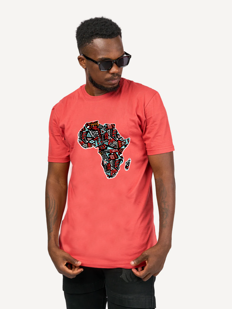 Kali Graphic Ts: Rust with Africa Map