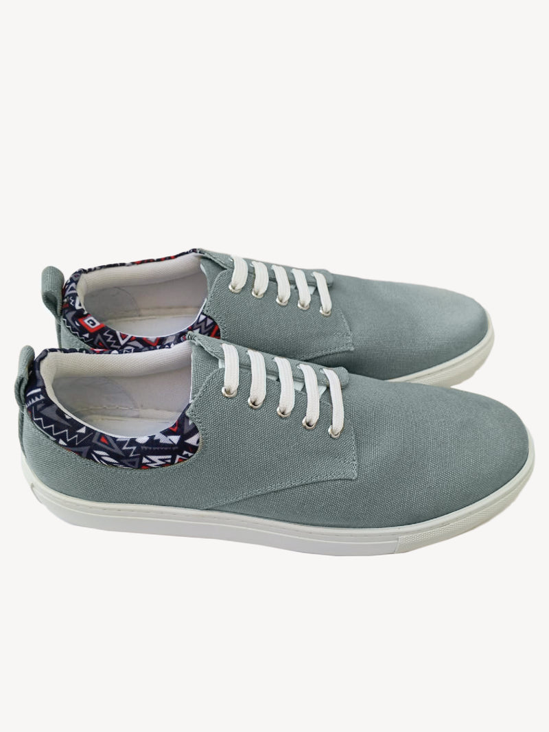 Canvas: Grey with Red & Grey KK