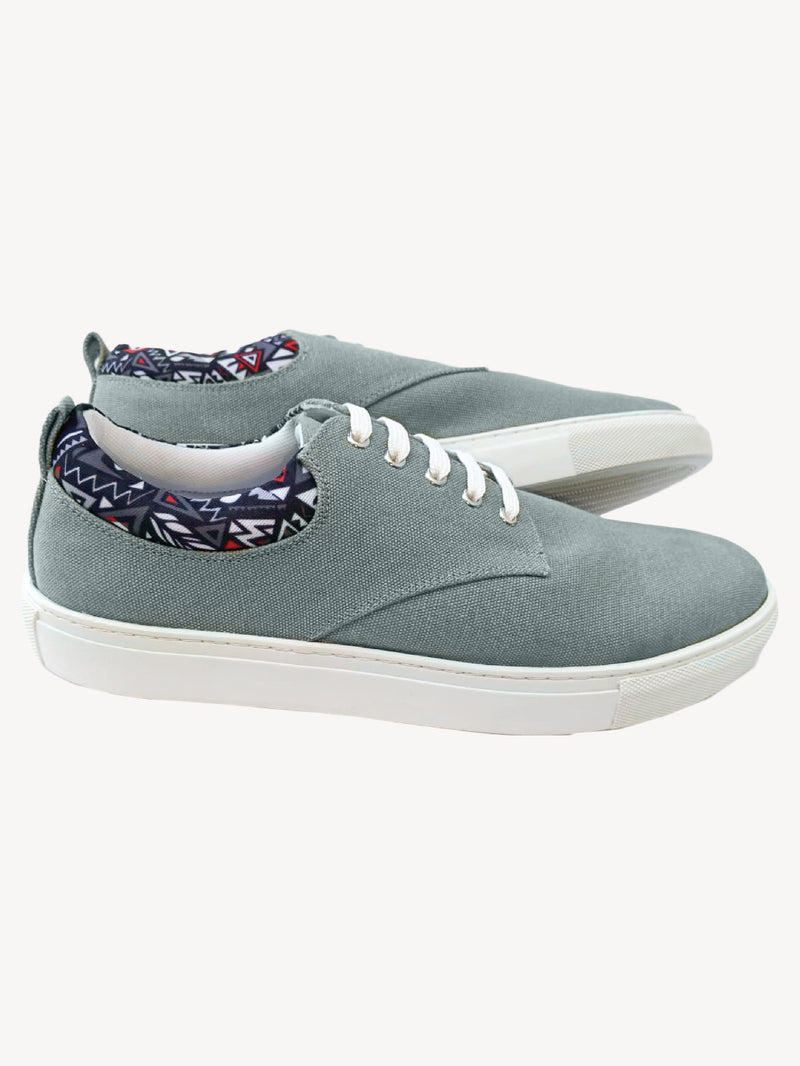 Canvas: Grey with Red & Grey KK