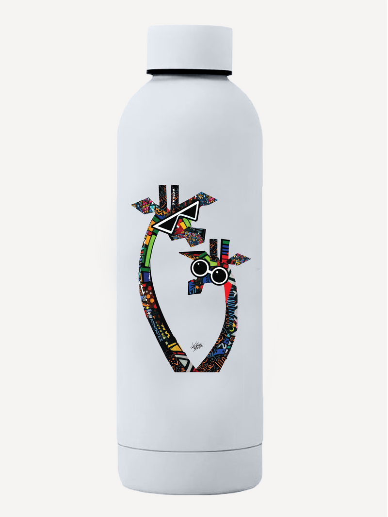 Kali Water Bottles: White with Twiga