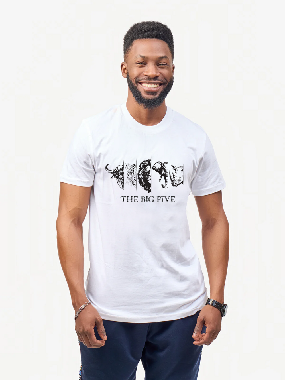 Kali Graphic Ts: White with Bold Big Five