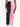 Kali Ladies Flared Pants - Pink & Black with Pink Salmon Print