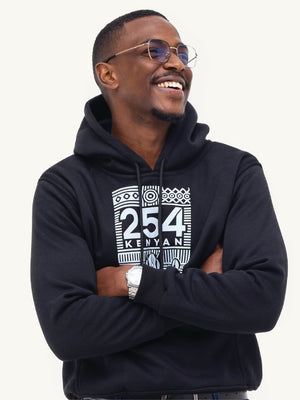 Kali Graphic Hoodies: Black with 254