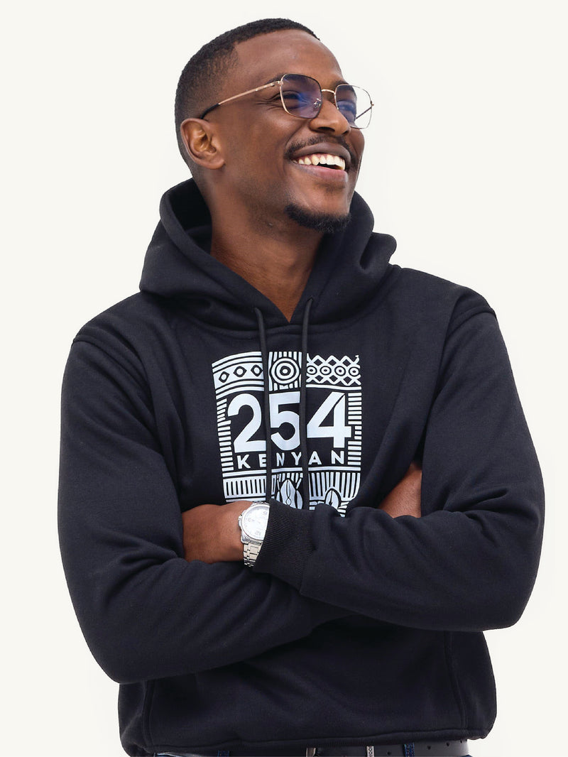 Kali Graphic Hoodies: Black with 254