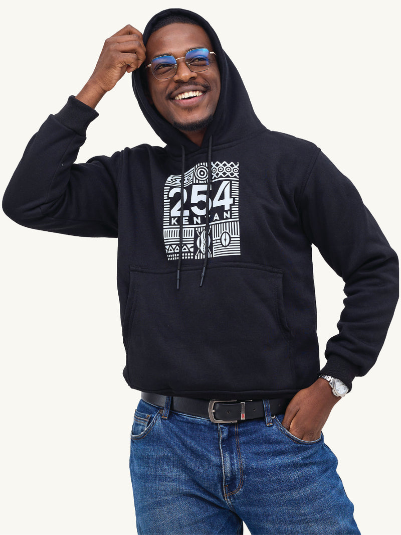 Kali Graphic Hoodies: Black with 254
