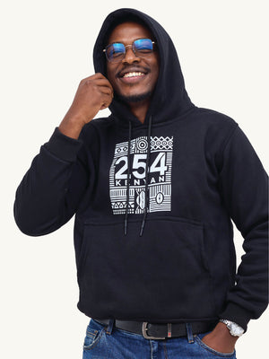 Kali Graphic Hoodies: Black with 254