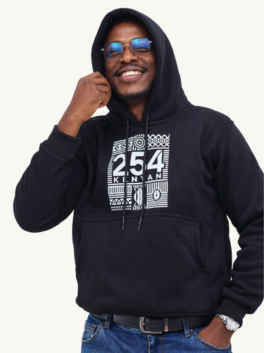 Kali Graphic Hoodies: Black with 254