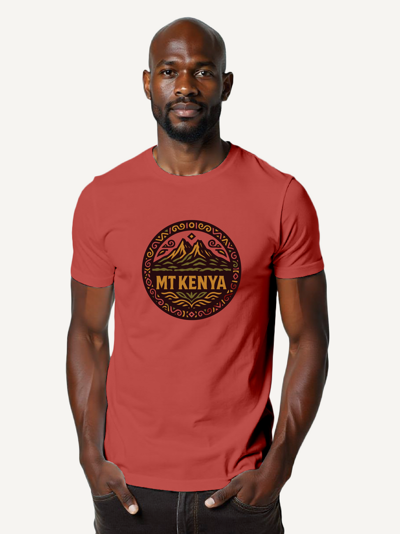 Kali Graphic Ts: Rust with Mt. Kenya