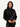 Ladies Hoodies: Crop - Black with Pink Salmon Print