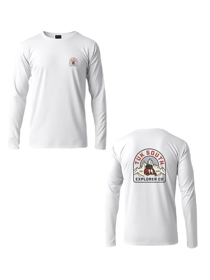 Kali Long-Sleeve Graphic Ts: White with The Explorer Division