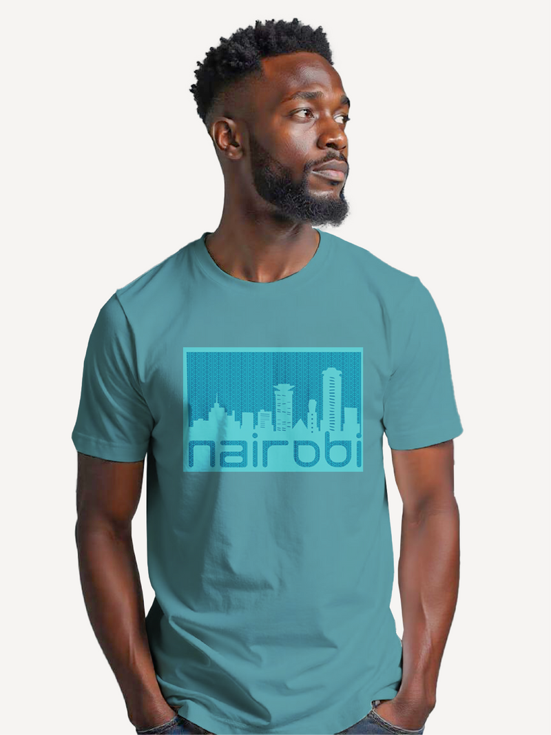 Kali Graphic Ts: Teal with Nairobi