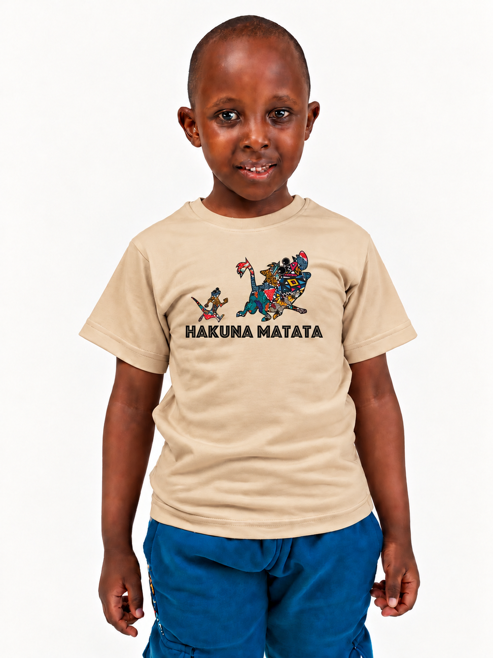 Kali Kids Ts: Beige with Timon & Pumba