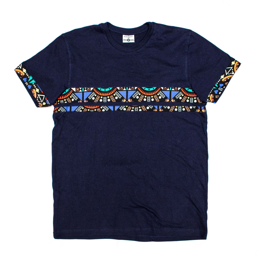 Kali Premium Ts: Navy with Blue Tribal