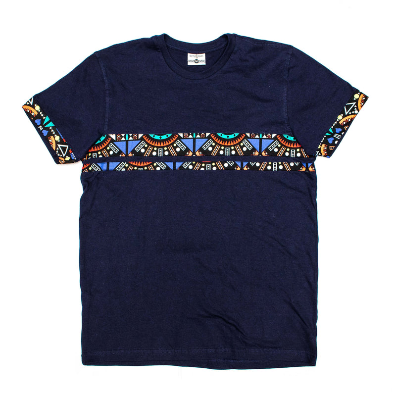 Kali Premium Ts: Navy with Blue Tribal