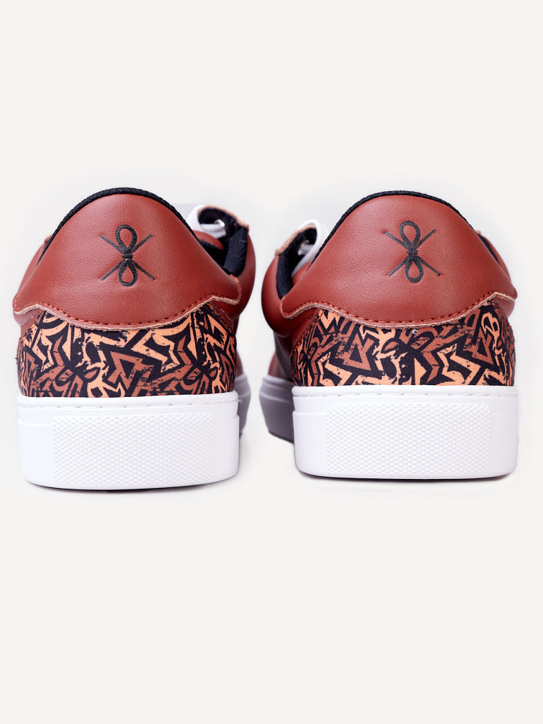 Brown Leather with Brown KK Print (Subtle)