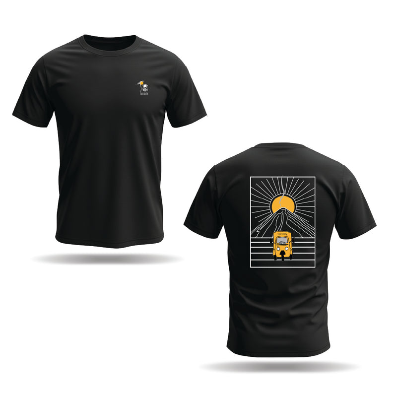 Kali Graphic Ts: Black with Mt. Lengai