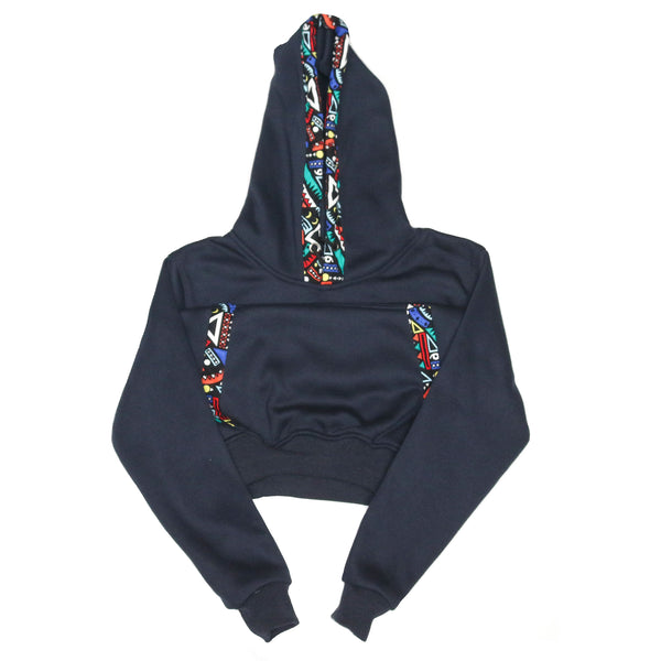 Kali Hoodies: Navy with Blue Tribal